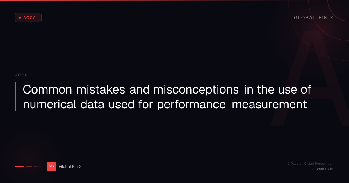 Common mistakes and misconceptions in the… | Global Fin X