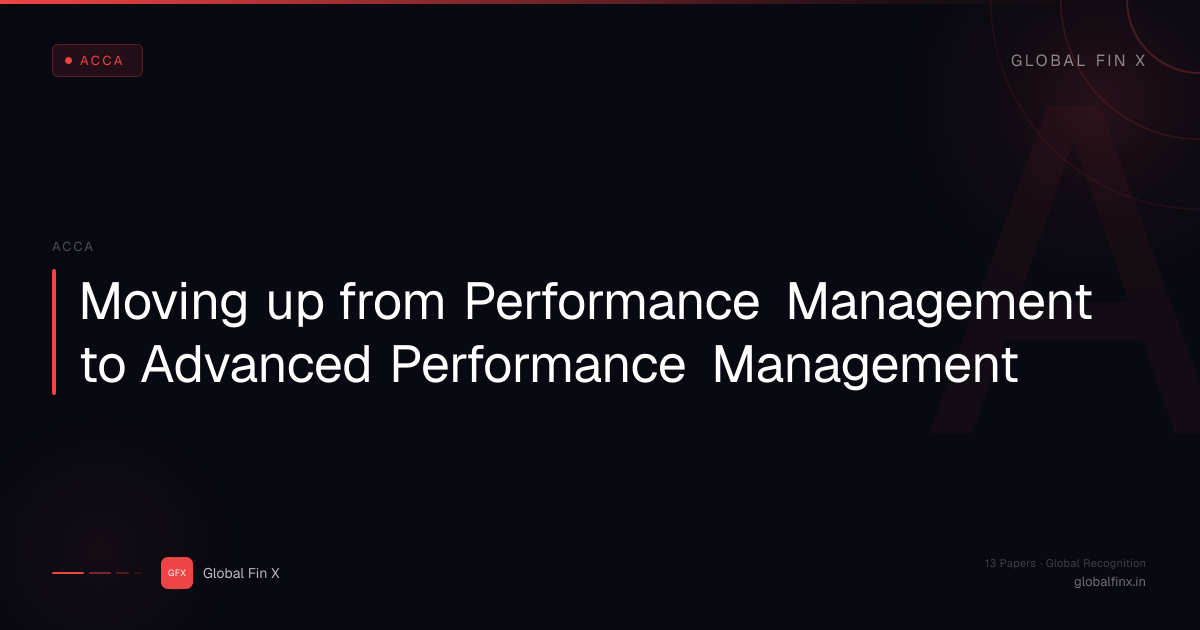 Moving up from Performance Management to… | Global Fin X