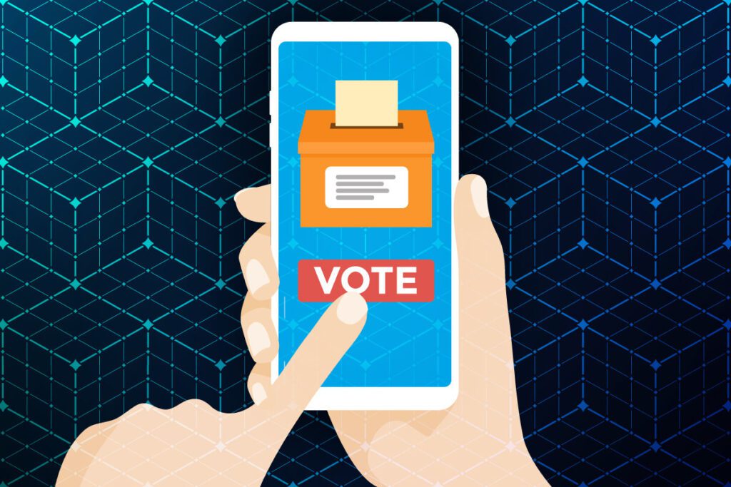 Korea to trial blockchain in online voting - cw mobile voting by inueng and filo gettyimages 3x2 1200x800 100772605 large